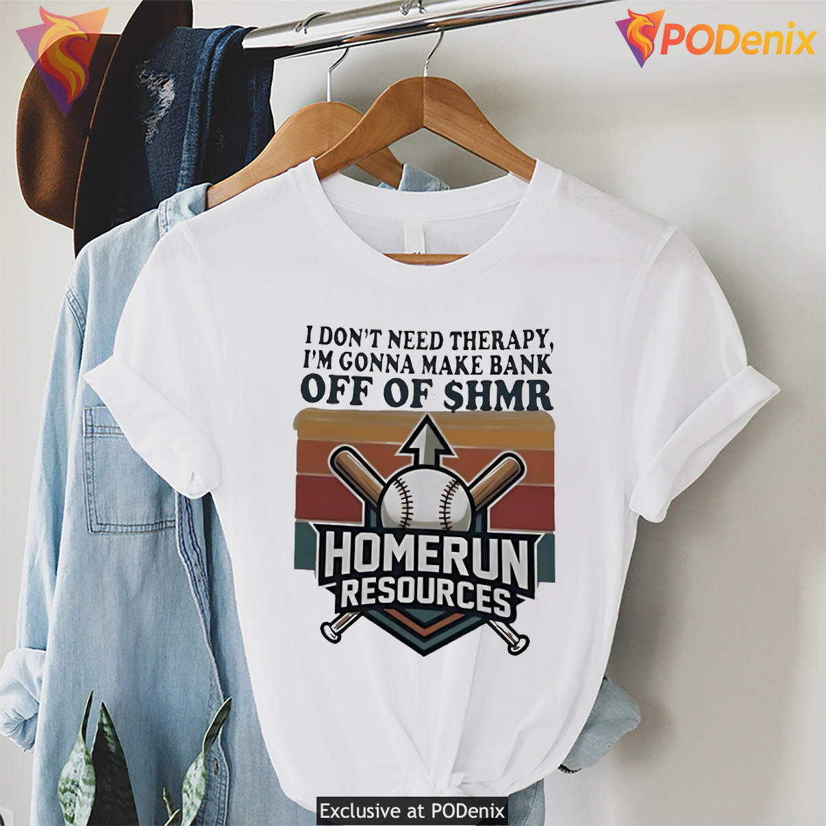 Shmr Homerun Resources Vintage Shirt I Dont Need Therapy Funny Graphic Mens