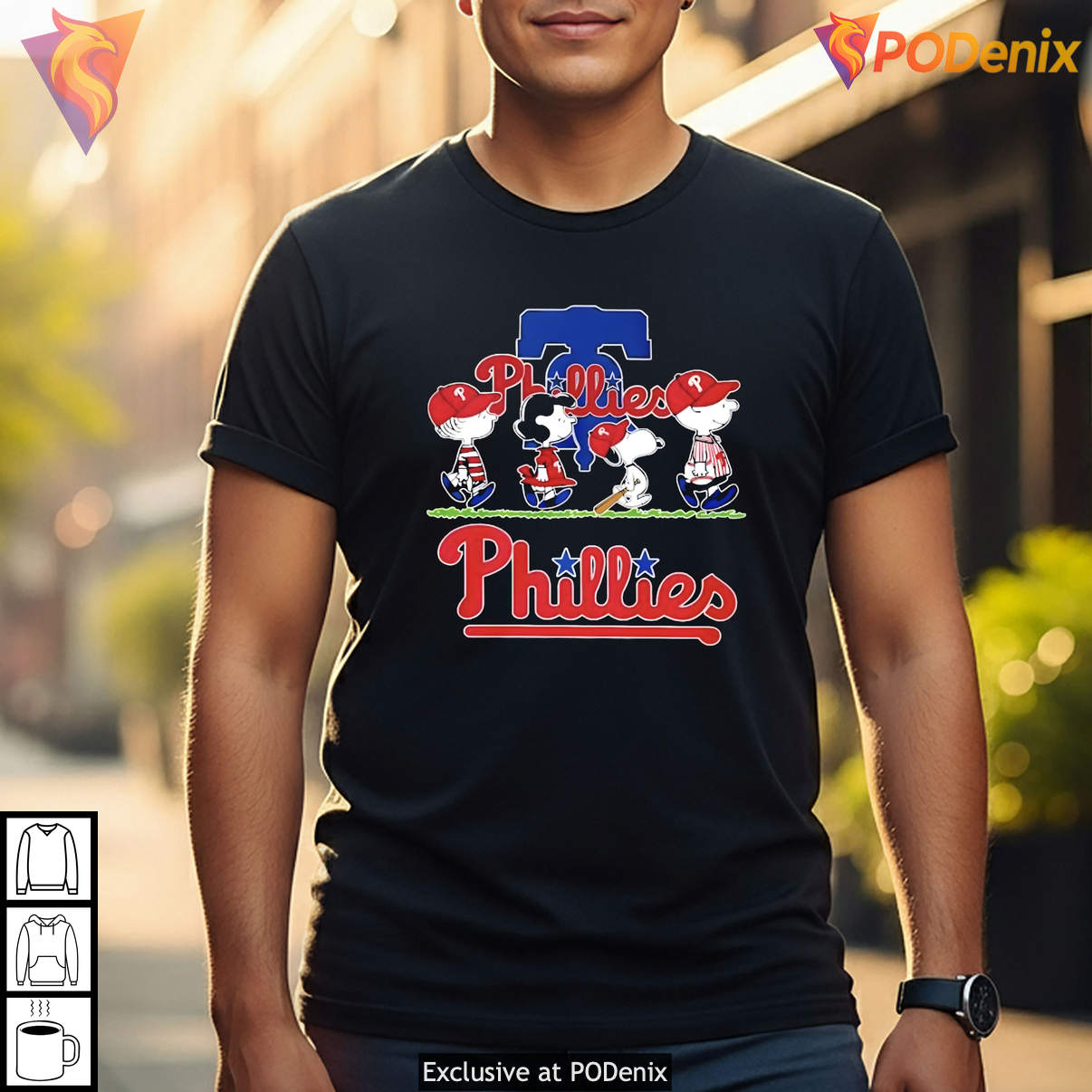 Snoopy Charlie Brown Philadelphia Phillies Baseball Sports Fan Graphic Shirt