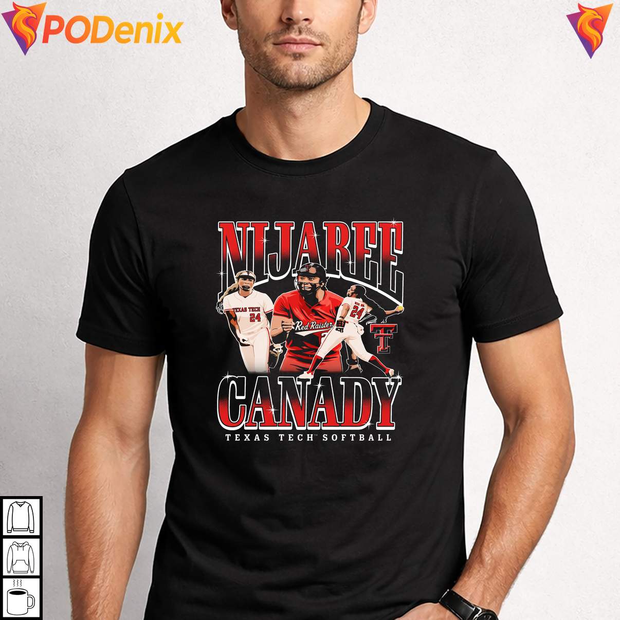 Softball Graphic Nija Canady Shirt Texas Tech Red Raiders Sports Fan Apparel