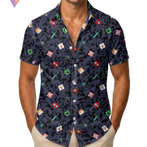 Square Icon Egghead Hawaiian Shirt 2026 Anime Game Character Beach Fan Apparel