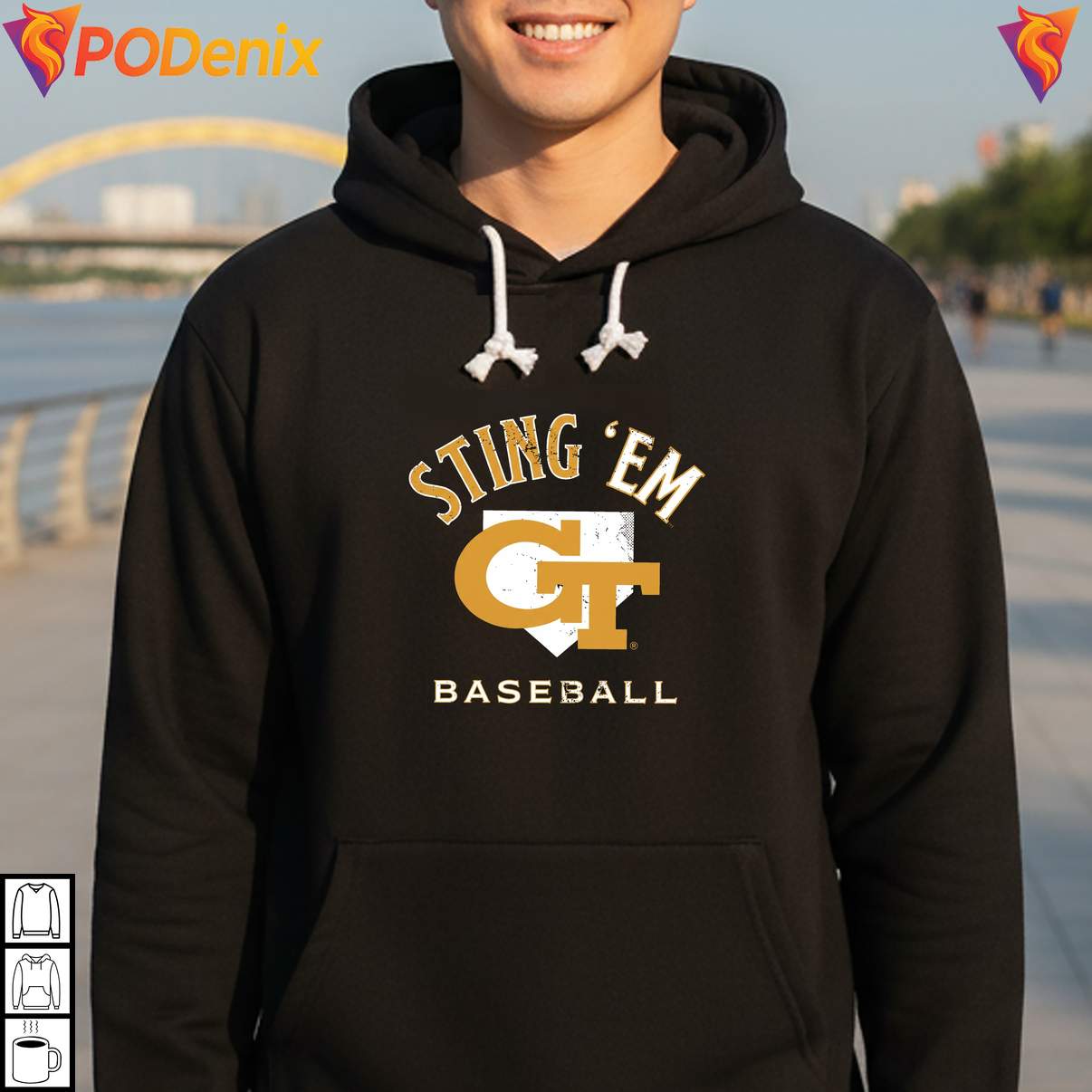Sting Em Home Plate Baseball Tee Georgia Tech Yellow Jackets Fan Graphic Sting Em Home Plate Baseball Tee Georgia Tech Yellow Jackets Fan Graphic
