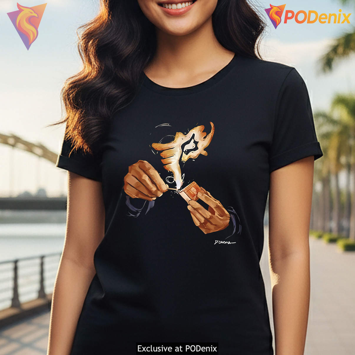 Strike And Ignite Art Retro Graphic Shirt Vintage Novelty Casual Mens Fan