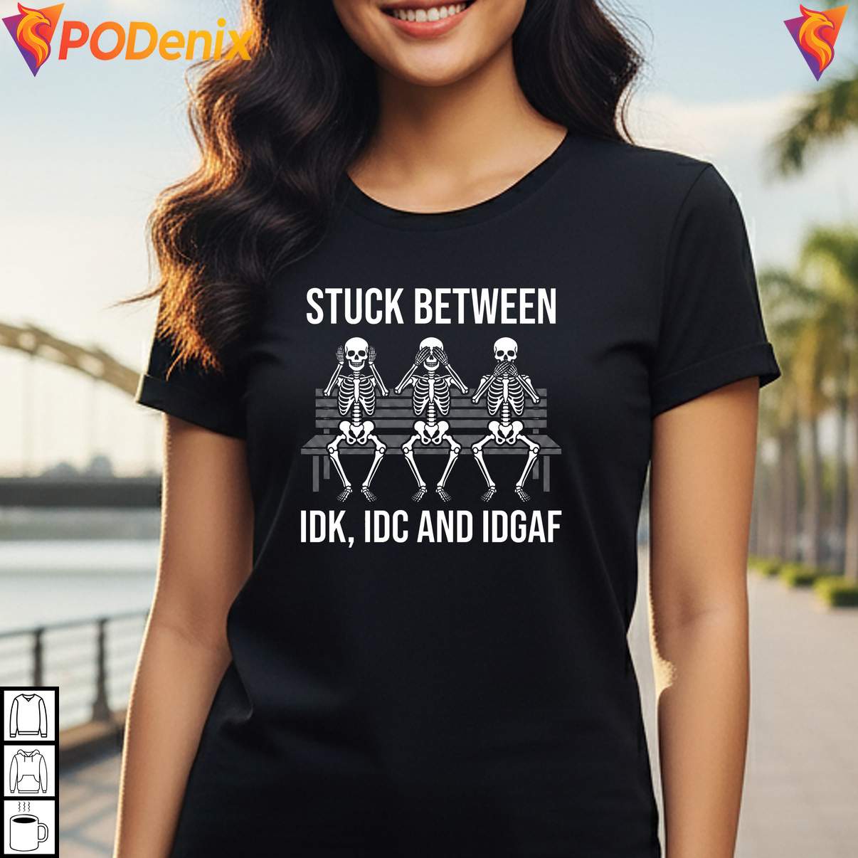 Stuck Between Idk Idc Idgaf Tee Funny Sarcastic Skull Meme Graphic For Men Stuck Between Idk Idc Idgaf Tee Funny Sarcastic Skull Meme Graphic For Men