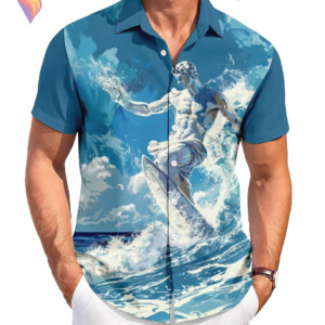 Surfing Venus Tropical Hawaiian Shirt 2026 Funny Casual Beach Vacation Apparel