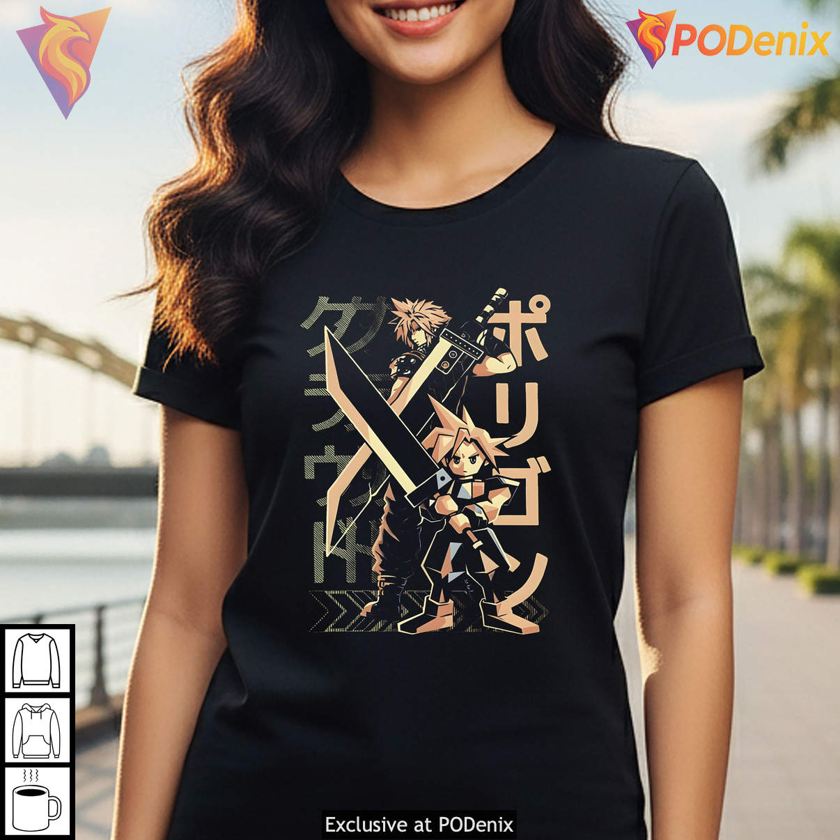 Swords Of The Past Final Fantasy VII Gamer Fan Apparel Graphic Novelty Shirt