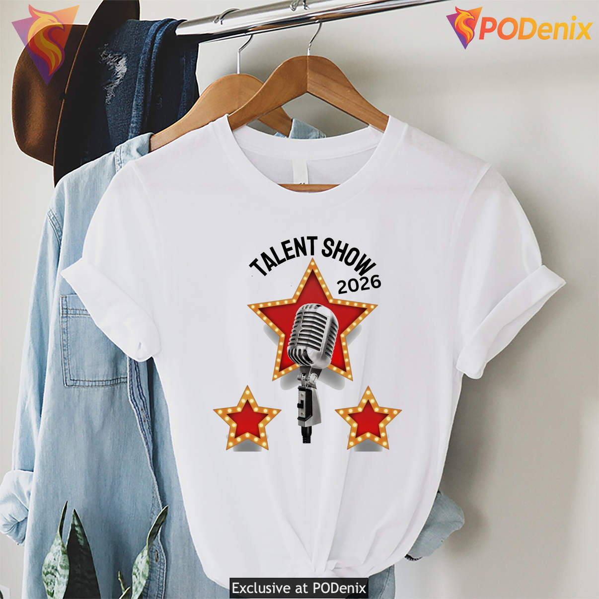 Talent Show 2026 Stars Shirt School Event Performance Stage Graphic Design Art