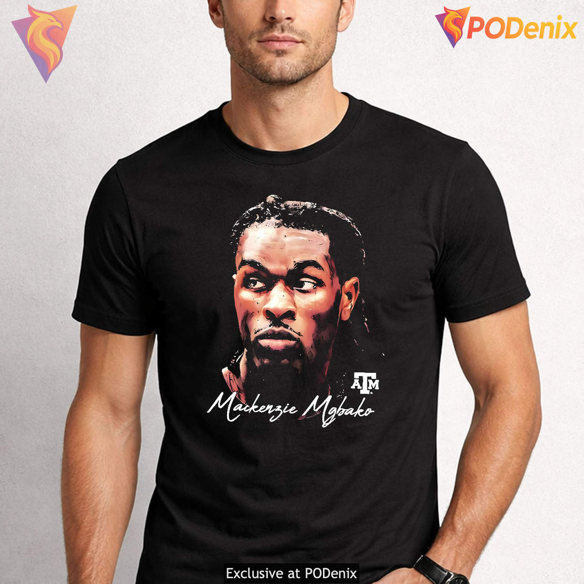 Texas Aggies Mackenzie Mgbako Shirt Game Face Signature Basketball Graphic