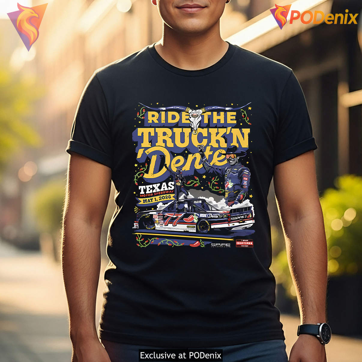 Texas Motor Speedway Racing Sports Shirt Ride The Truckn Dente Graphic Fan