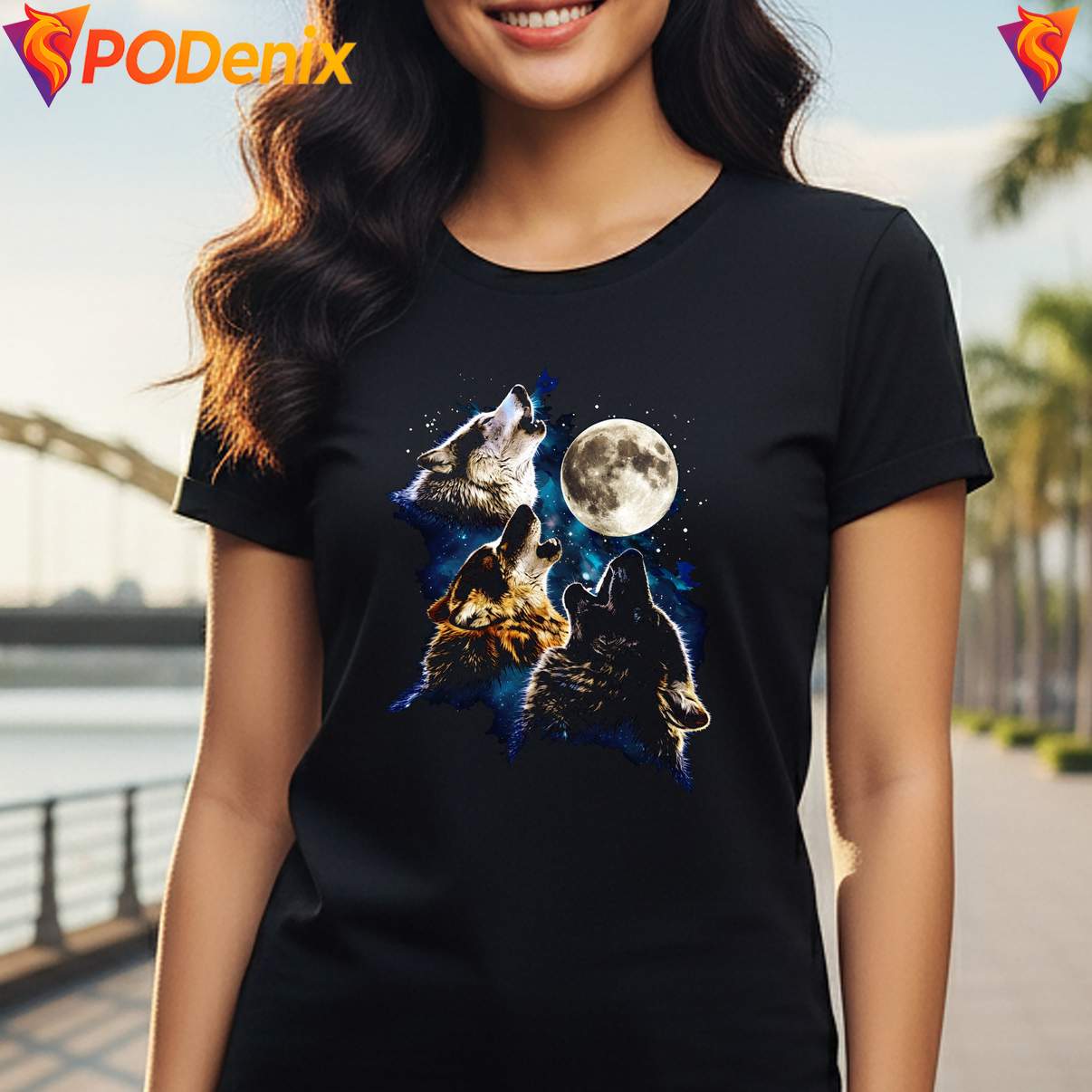 The Mountain Three Wolf Moon Shirt Retro Animal Graphic Design For Lovers