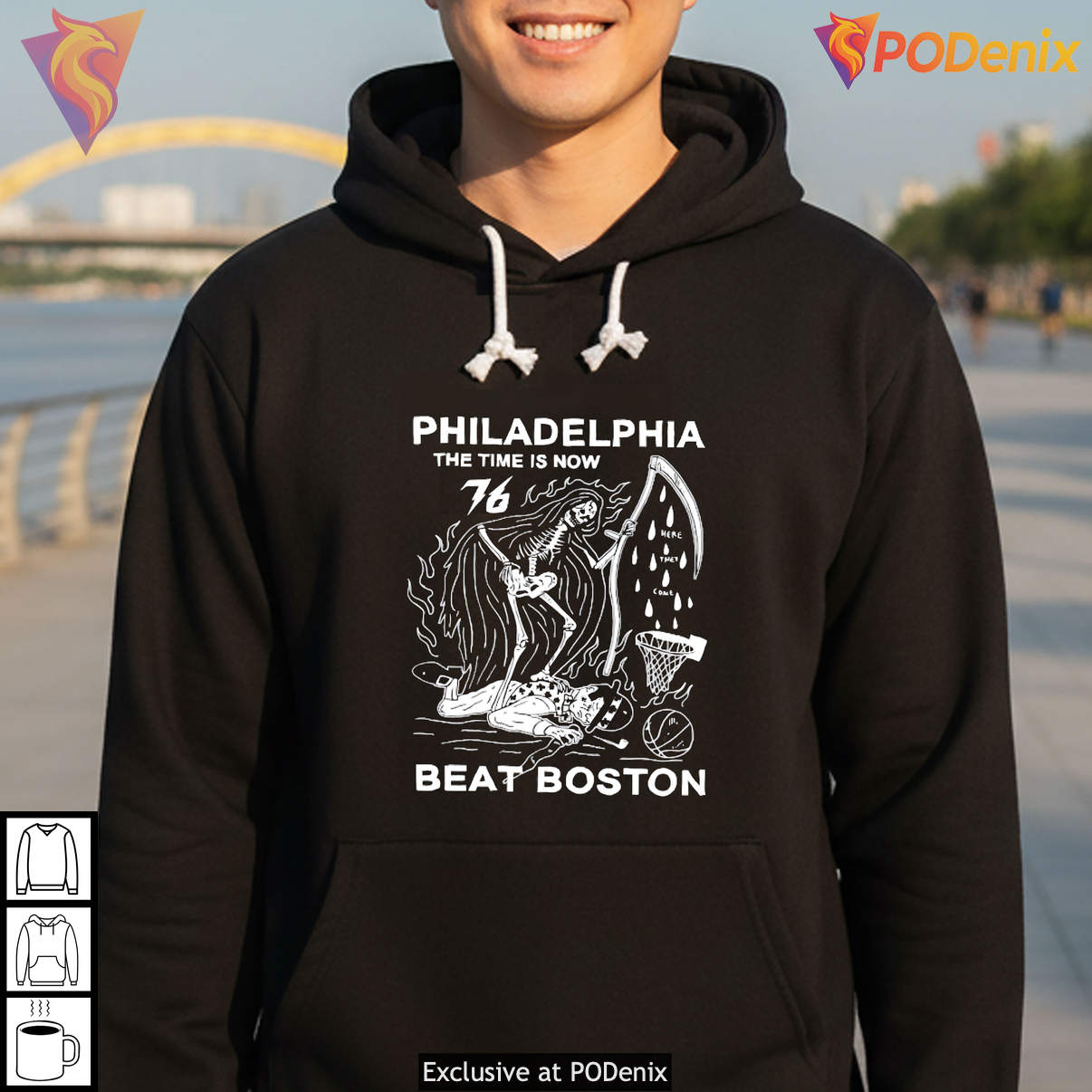 The Time Is Now Beat Boston Philadelphia Sports Fan Apparel Graphic Shirt