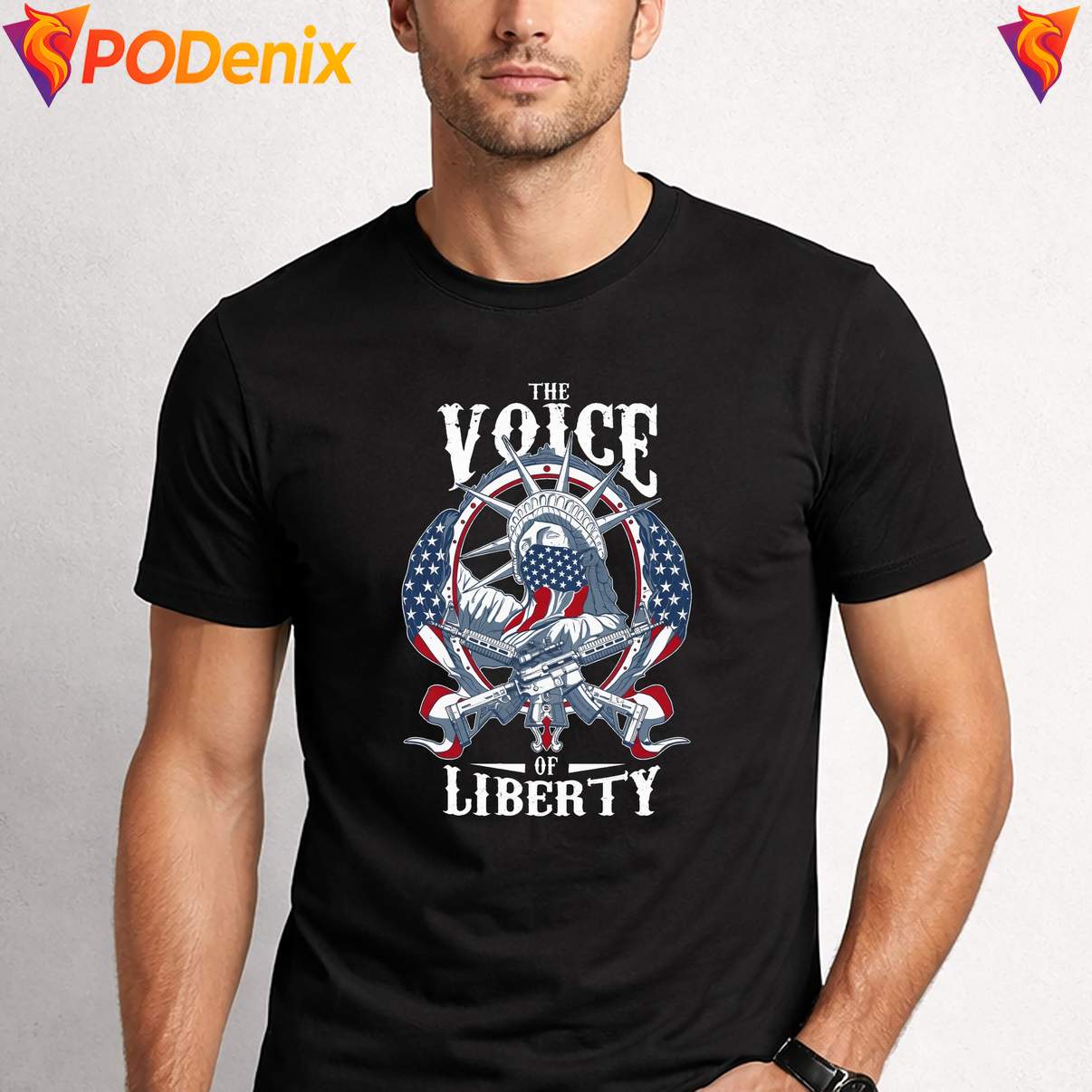 The Voice Of Liberty Meme T-Shirt Funny Patriotic Sarcastic Graphic For Men The Voice Of Liberty Meme T-Shirt Funny Patriotic Sarcastic Graphic For Men
