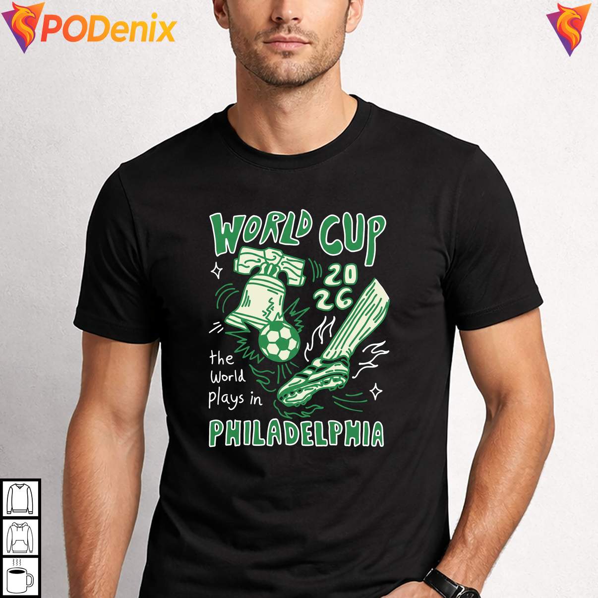 The World Plays In Philadelphia Shirt WC 2026 Soccer Tournament Graphic Mens