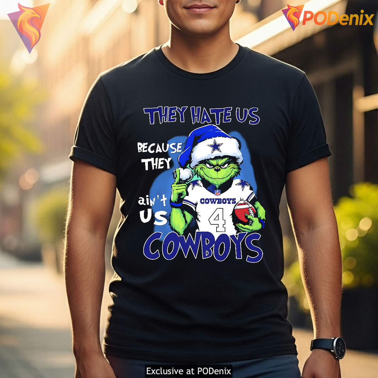 They Aint Us Cowboys Fan Graphic T-Shirt Casual Grinch They Hate Us Because They Aint Us Cowboys Fan Graphic T-Shirt Casual Grinch They Hate Us Because