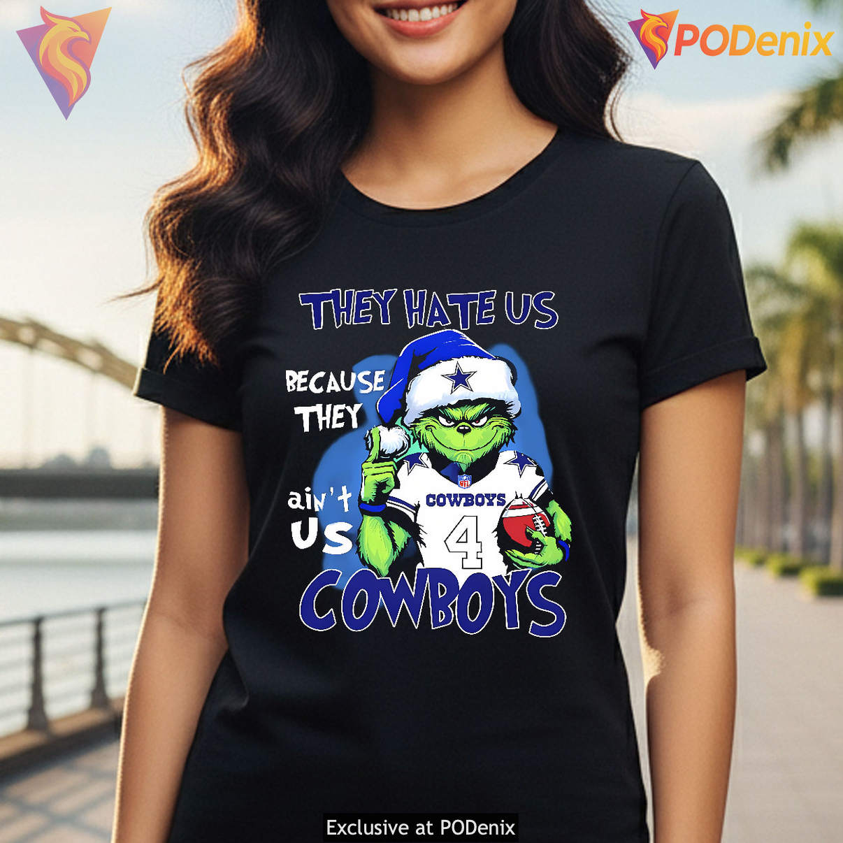 They Aint Us Cowboys Fan Graphic Tee Casual Grinch They Hate Us Because They Aint Us Cowboys Fan Graphic Tee Casual Grinch They Hate Us Because