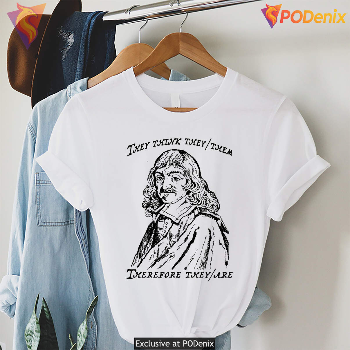 They Think They Them Tour 2026 Shirt Therefore They Are Pronoun Meme Graphic