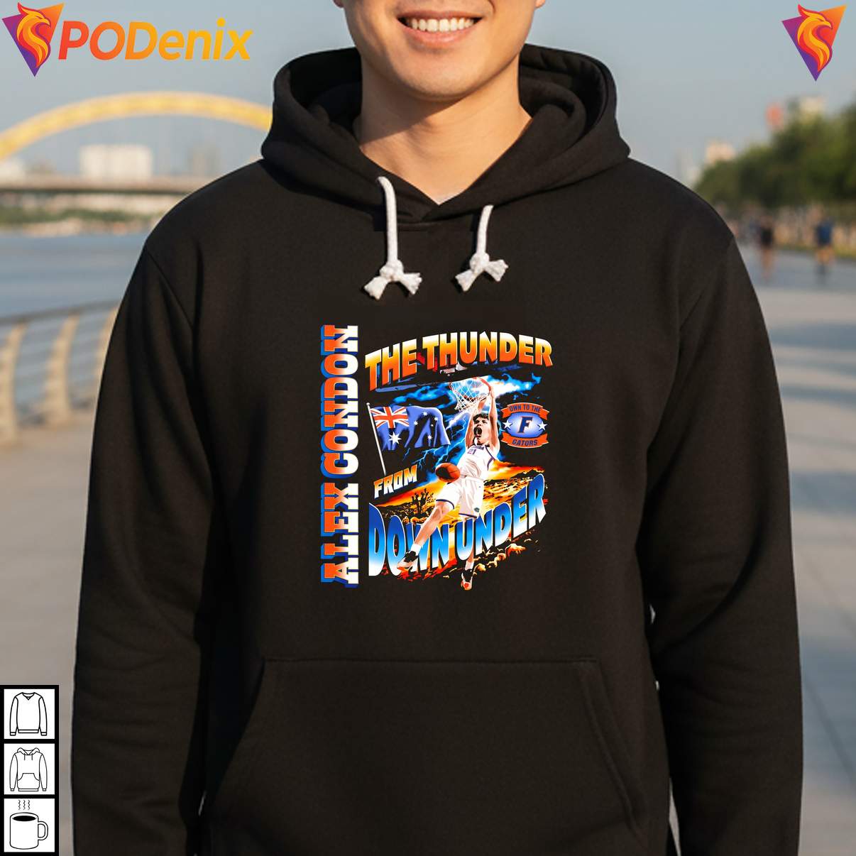 Thunder From Down Under Gators T-Shirt Alex Condon Florida Sports Fan Graphic Thunder From Down Under Gators T-Shirt Alex Condon Florida Sports Fan Graphic