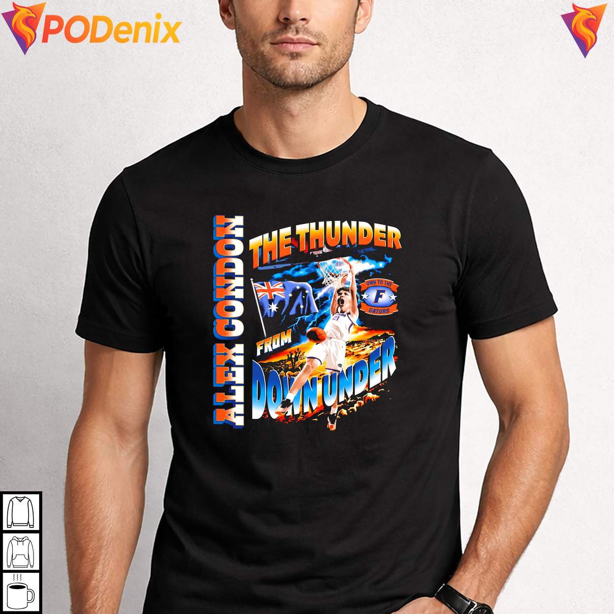 Thunder From Down Under Gators Tshirt Alex Condon Florida Sports Fan Graphic Thunder From Down Under Gators Tshirt Alex Condon Florida Sports Fan Graphic