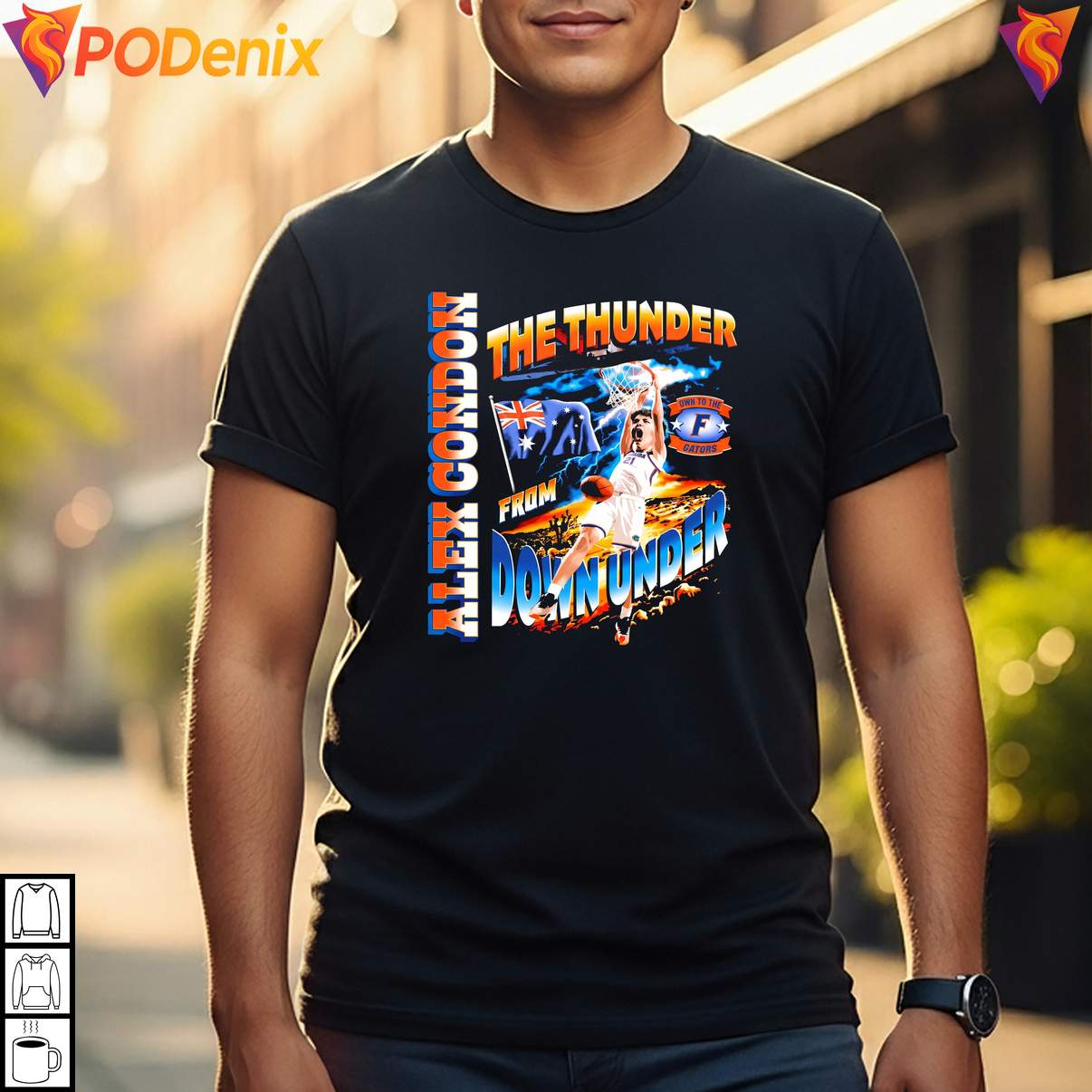 Thunder From Down Under Gators Tee Alex Condon Florida Sports Fan Graphic Thunder From Down Under Gators Tee Alex Condon Florida Sports Fan Graphic