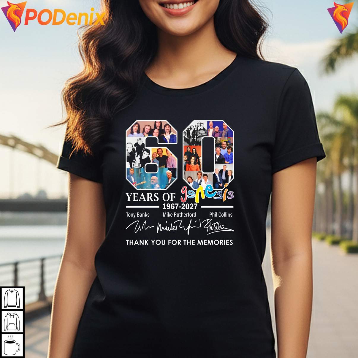 Tony Banks Phil Collins Music Shirt Genesis 60 Years Memories Graphic Men