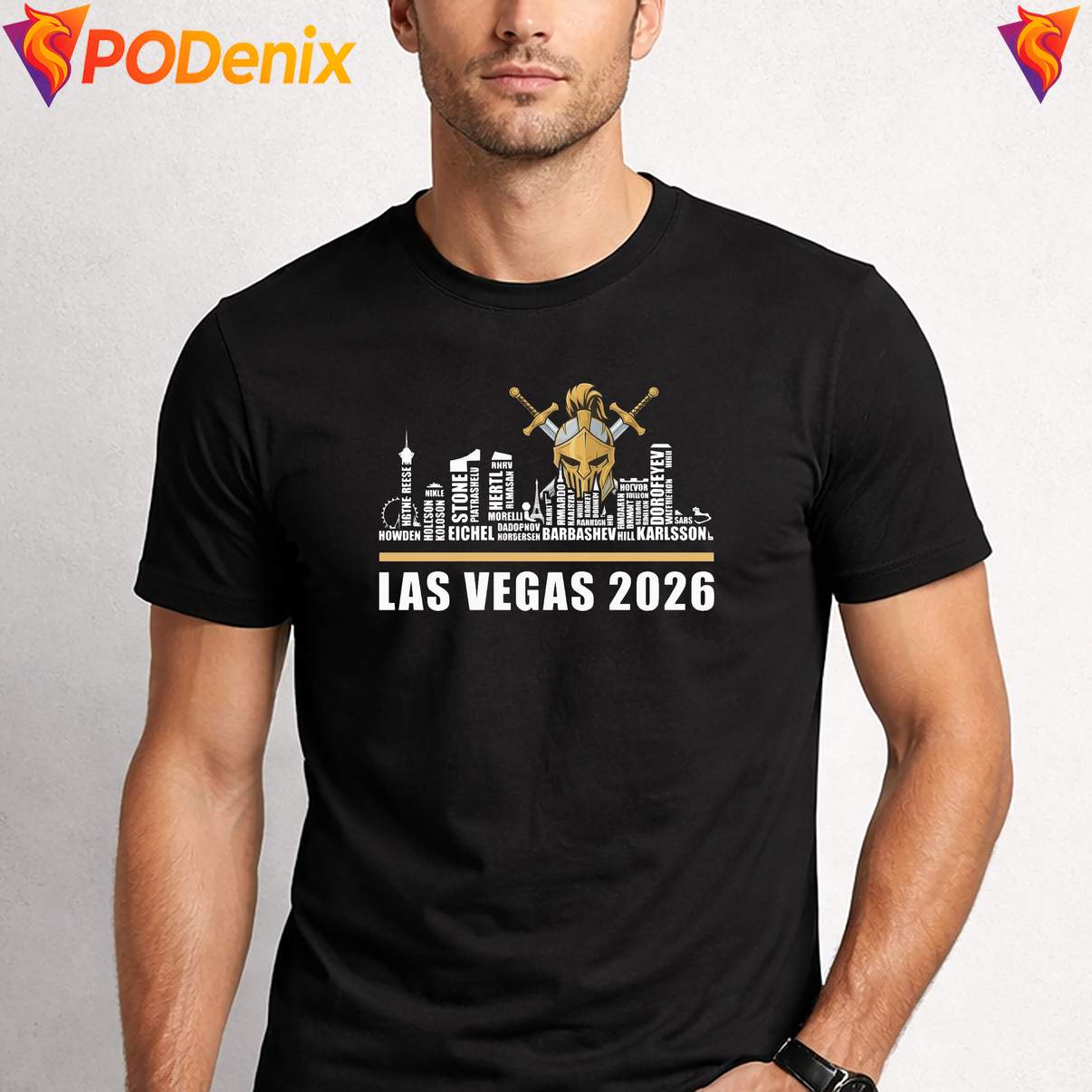 Vegas Golden Knights Skyline T-Shirt Helmet Logo Layer Names Hockey Fan Mens Vegas Golden Knights Skyline T-Shirt Helmet Logo Layer Names Hockey Fan Mens