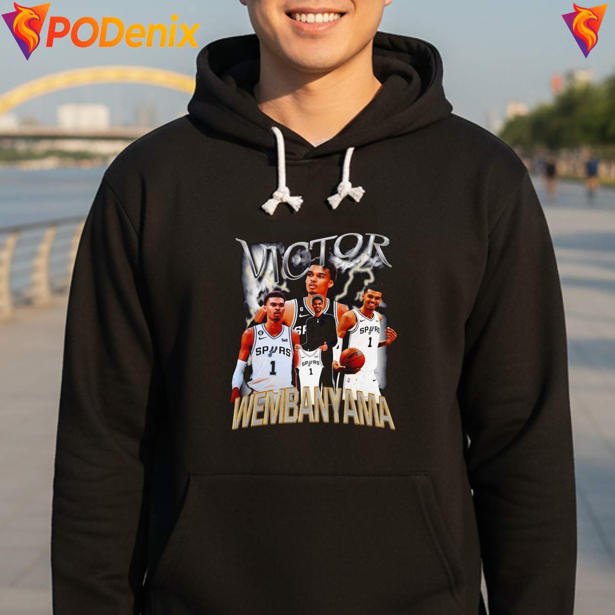 Victor Wembanyama Spurs Fan Shirt 1 San Antonio Basketball 90s Style Graphic