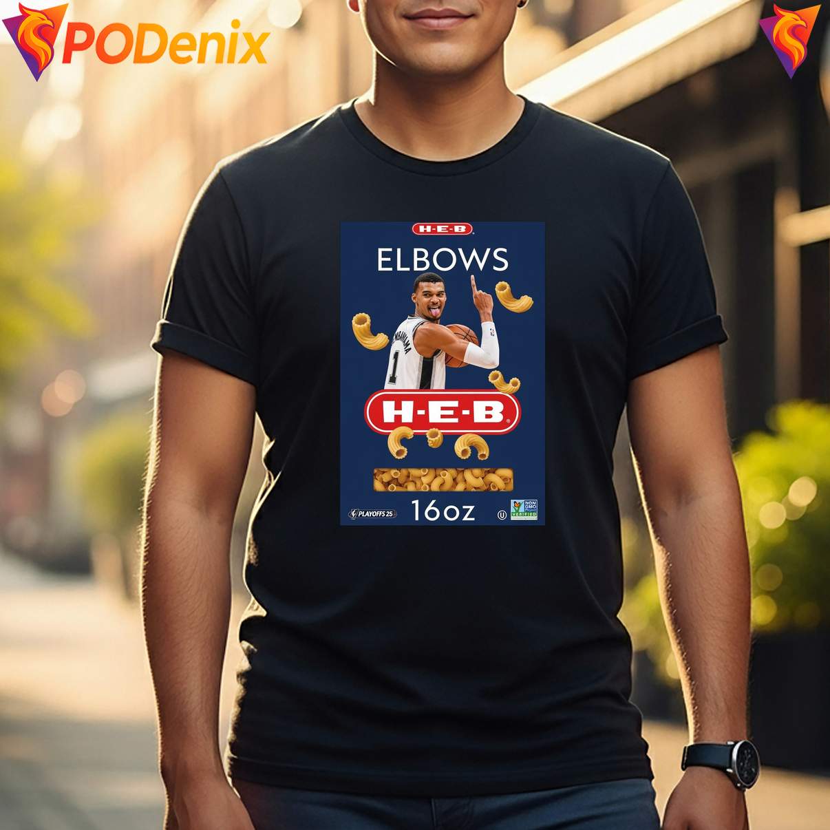 Wemby Elbows HEB Meme Funny Shirt San Antonio Basketball Sports Graphic Men
