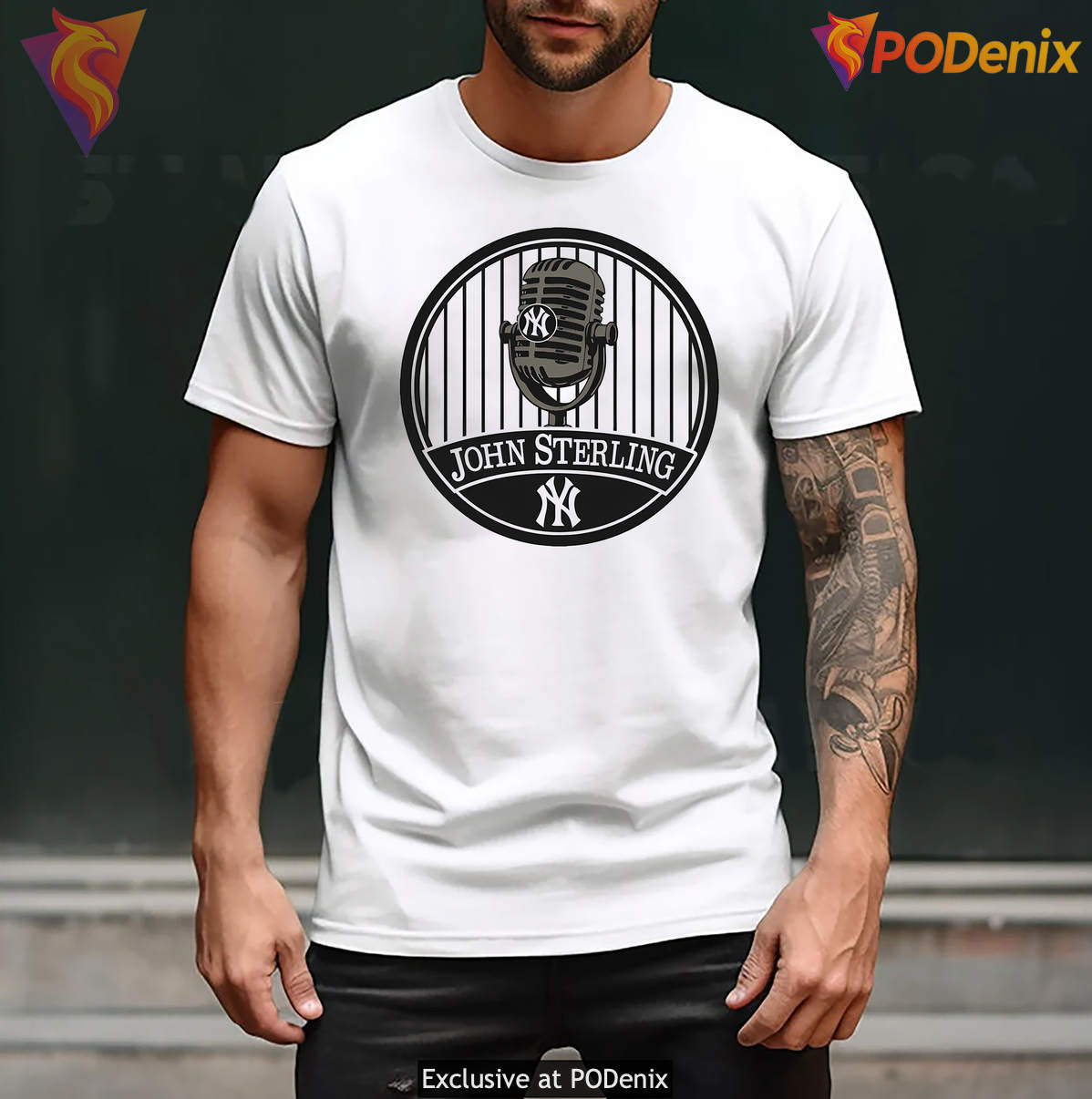 Yankees Voice John Sterling Fan T-Shirt Baseball Broadcaster Graphic Casual Art Yankees Voice John Sterling Fan T-Shirt Baseball Broadcaster Graphic Casual Art