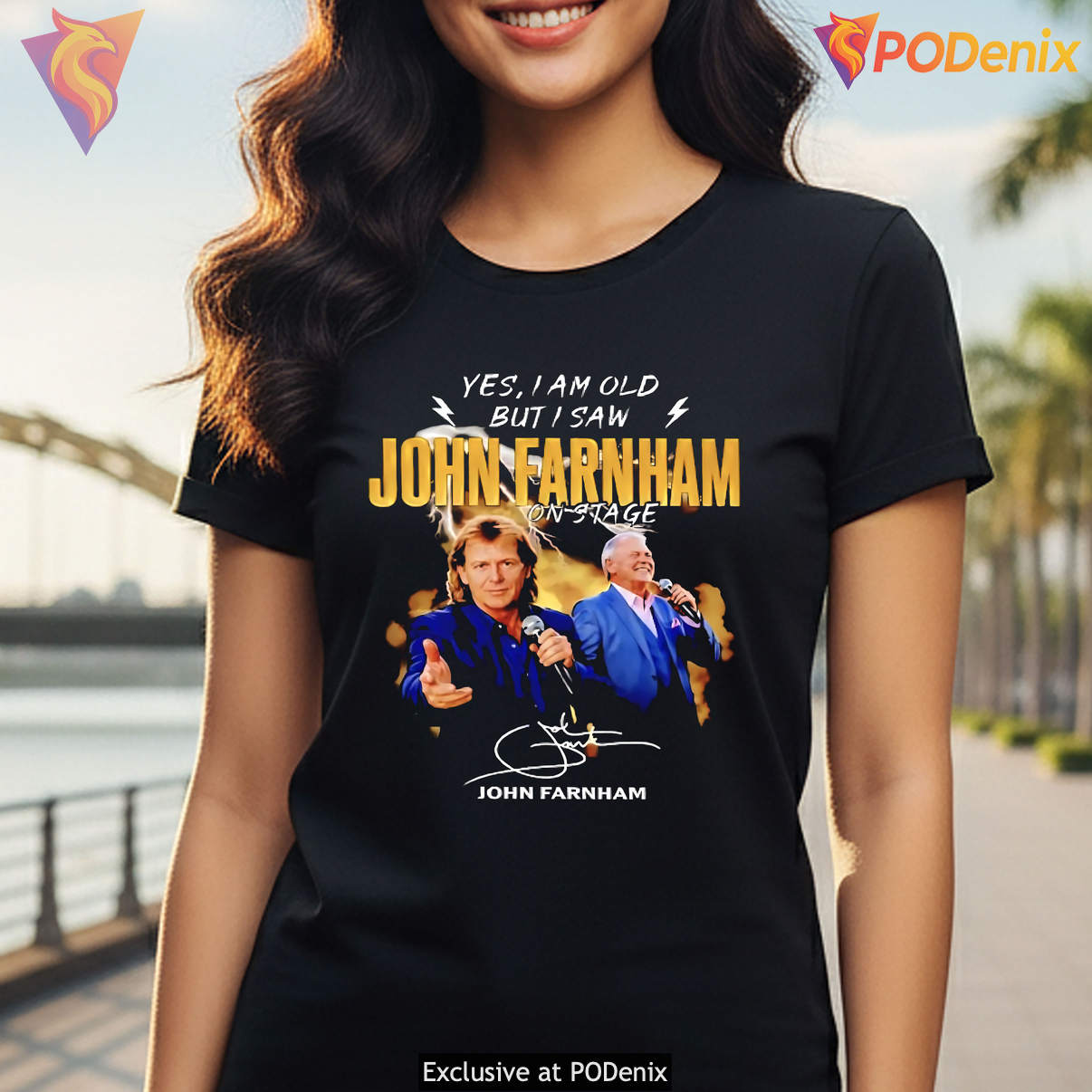 Yes I Am Old John Farnham On Stage Shirt Retro Music Fan Graphic Casual Mens