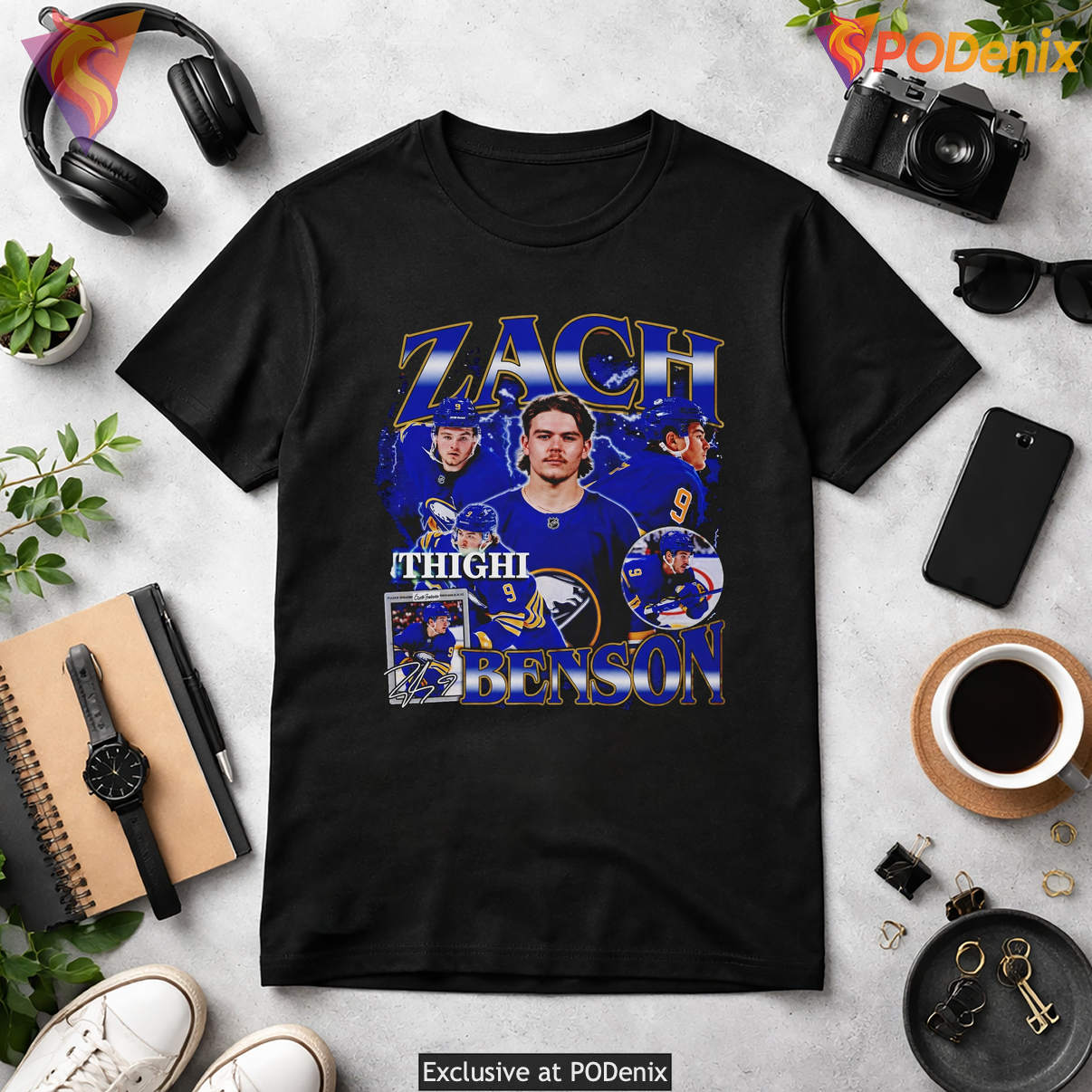 Zach Benson Buffalo Sabres Shirt Official Hockey Bootleg Fan Graphic For Men